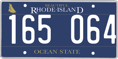 RI license plate 165064