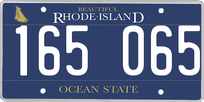 RI license plate 165065