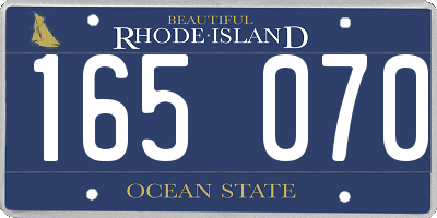 RI license plate 165070