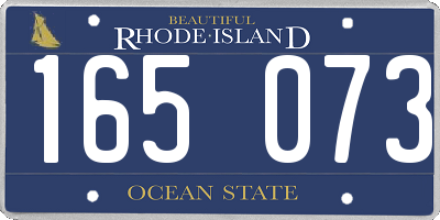 RI license plate 165073