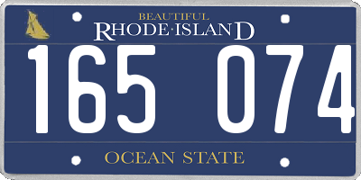 RI license plate 165074