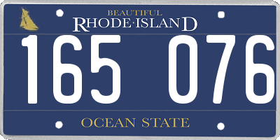 RI license plate 165076