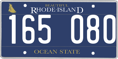 RI license plate 165080