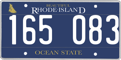 RI license plate 165083