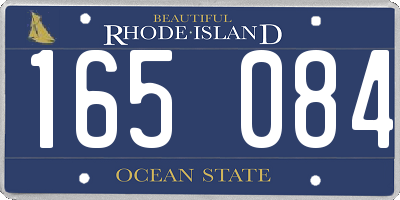 RI license plate 165084