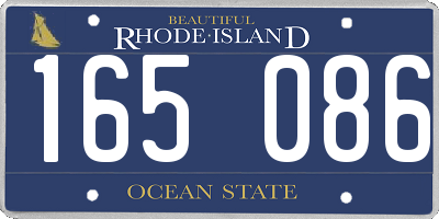 RI license plate 165086