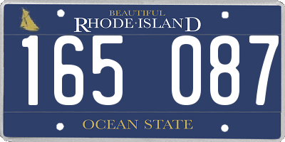RI license plate 165087