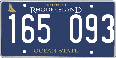 RI license plate 165093