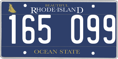 RI license plate 165099
