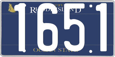 RI license plate 1651
