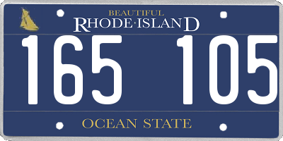 RI license plate 165105