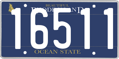 RI license plate 16511