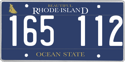RI license plate 165112