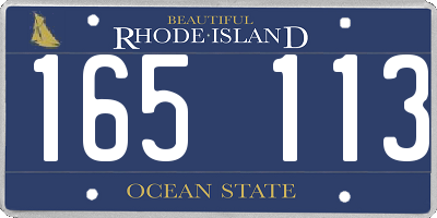 RI license plate 165113