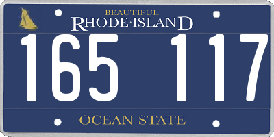 RI license plate 165117