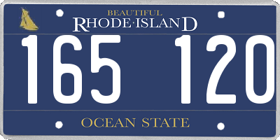 RI license plate 165120