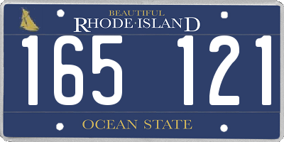 RI license plate 165121