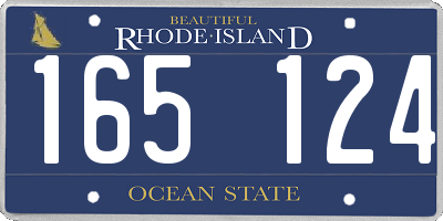 RI license plate 165124