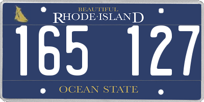 RI license plate 165127