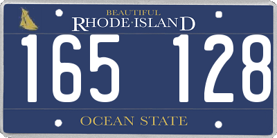 RI license plate 165128