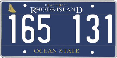 RI license plate 165131