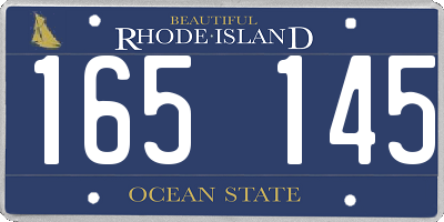 RI license plate 165145