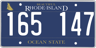 RI license plate 165147