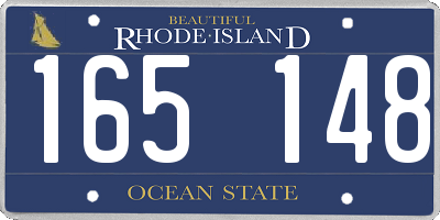 RI license plate 165148