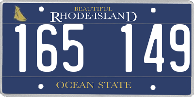 RI license plate 165149