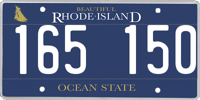 RI license plate 165150