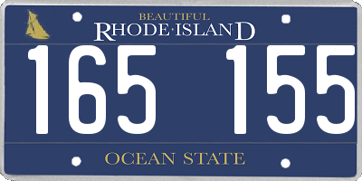 RI license plate 165155