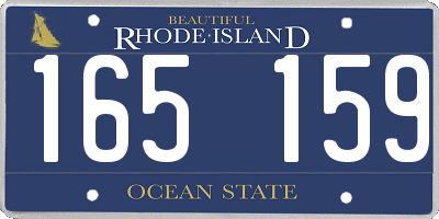 RI license plate 165159