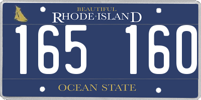 RI license plate 165160