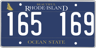 RI license plate 165169