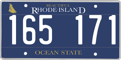 RI license plate 165171