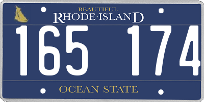 RI license plate 165174