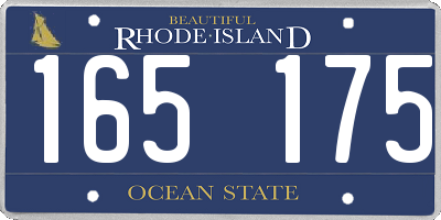 RI license plate 165175