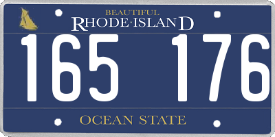 RI license plate 165176