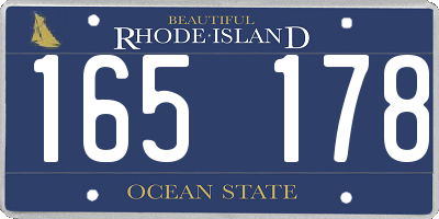 RI license plate 165178