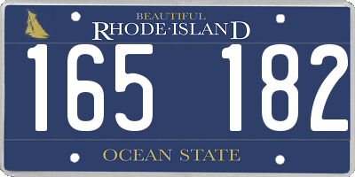 RI license plate 165182