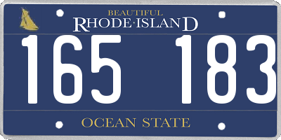 RI license plate 165183