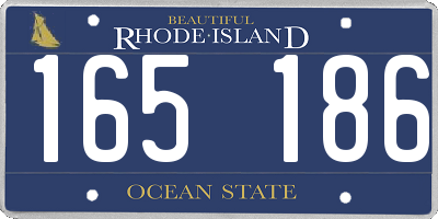 RI license plate 165186