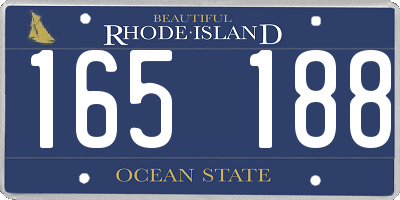 RI license plate 165188