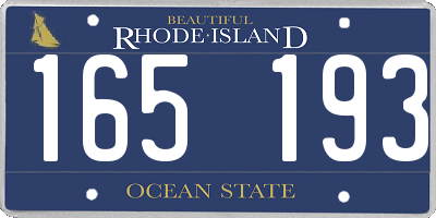 RI license plate 165193