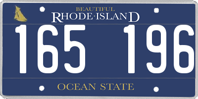 RI license plate 165196