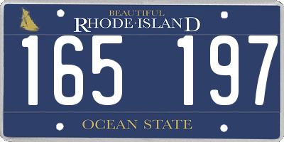 RI license plate 165197