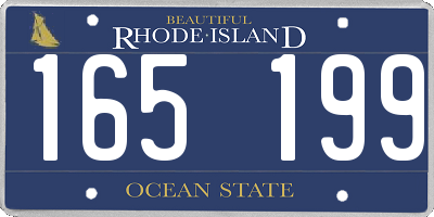 RI license plate 165199