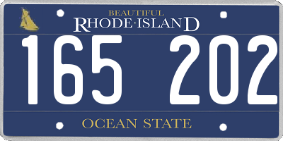 RI license plate 165202