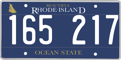 RI license plate 165217