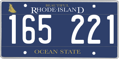 RI license plate 165221